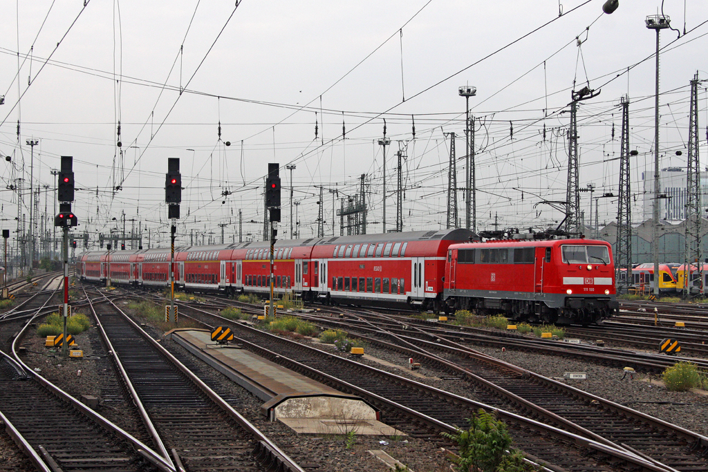 Die 111 190 in Frankfurt am 22,08,11