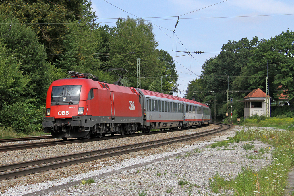 Die 1116 117 in A�ling (Oberbay) am 05,08,12