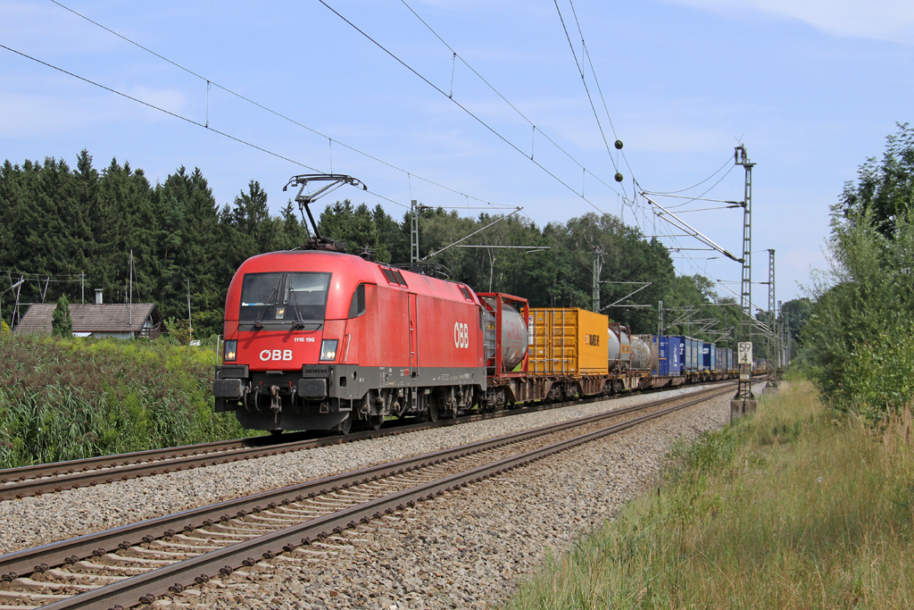 Die 1116 196 in Gro�karolinenfeld am 02,08,12