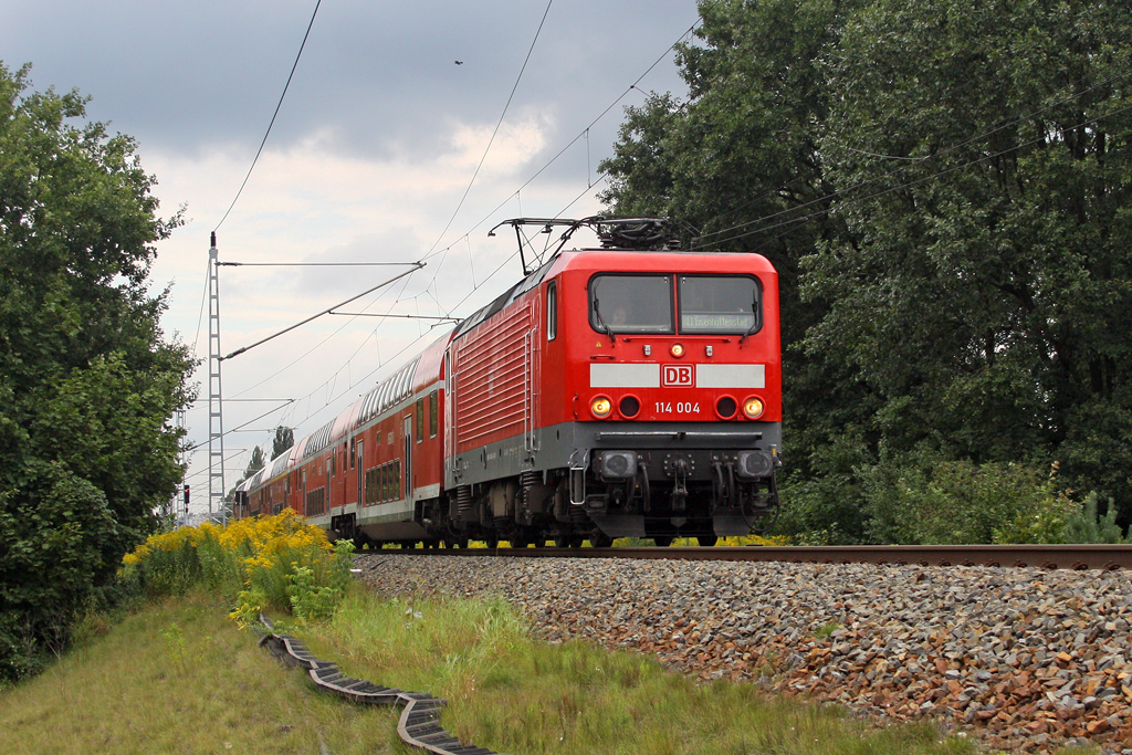 Die 114 004 in Erkner am 19,08,11