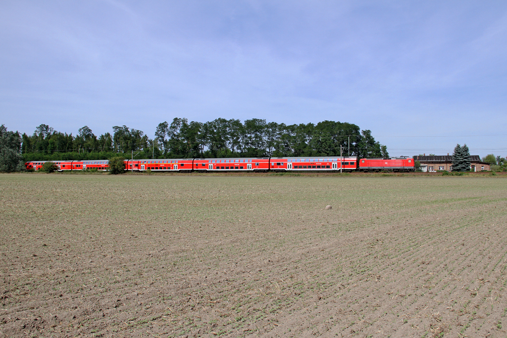 Die 114 014-4 in Jacobsdorf (Mark) am 18,08,12