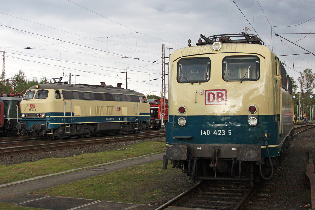 Die 140 423-5 und 217 014-0 beim BW Fest Osnabr�ck am 18,09,10