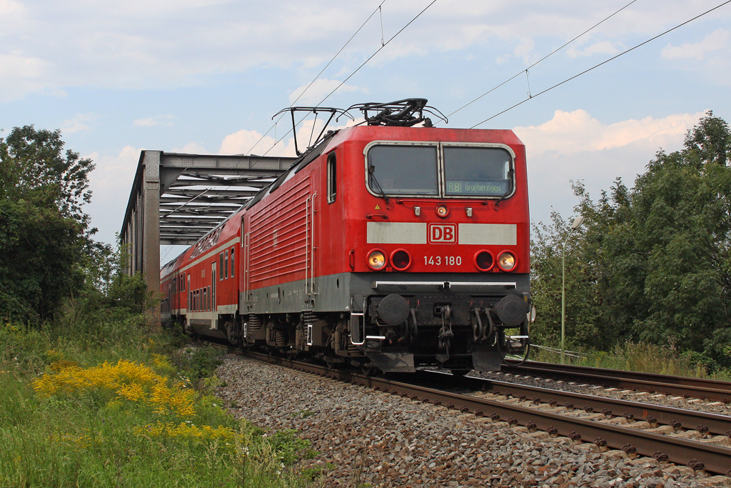 Die 143 180 in Schkopau am 18,08,11