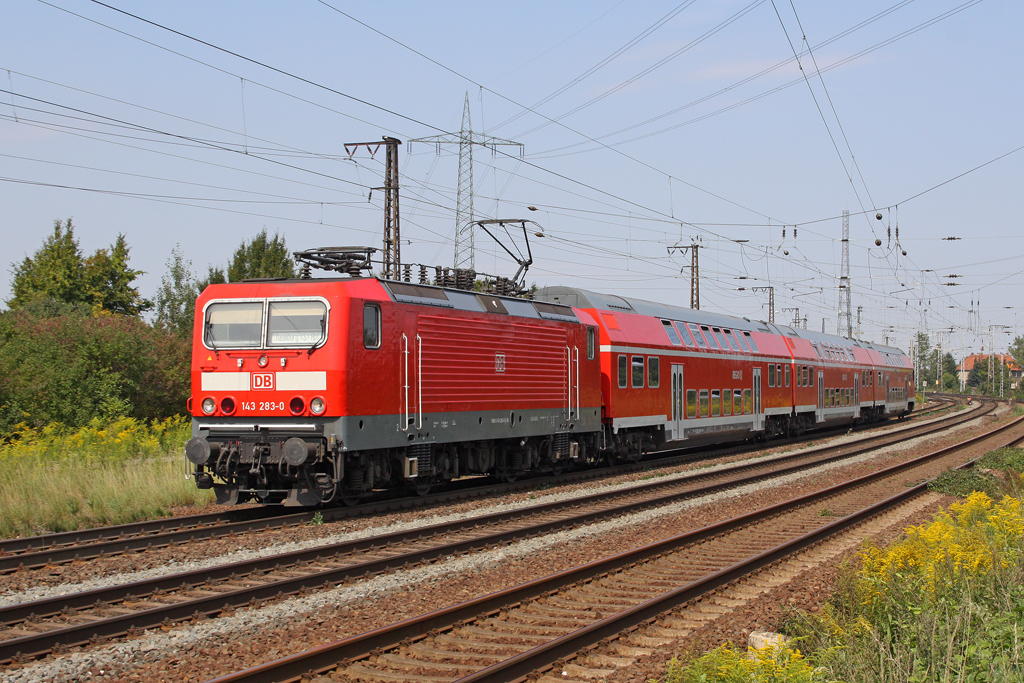 Die 143 283-0 in Gro�korbetha am 18,08,11