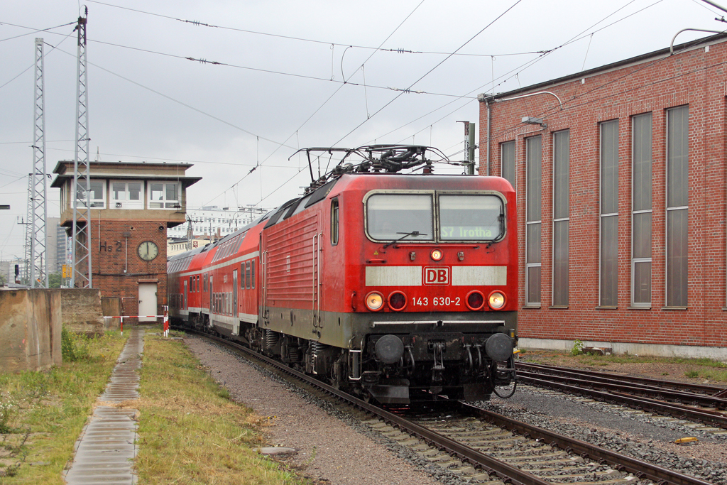 Die 143 630-2 als S7 nach Trotha in Halle (Saale) am 02,07,11