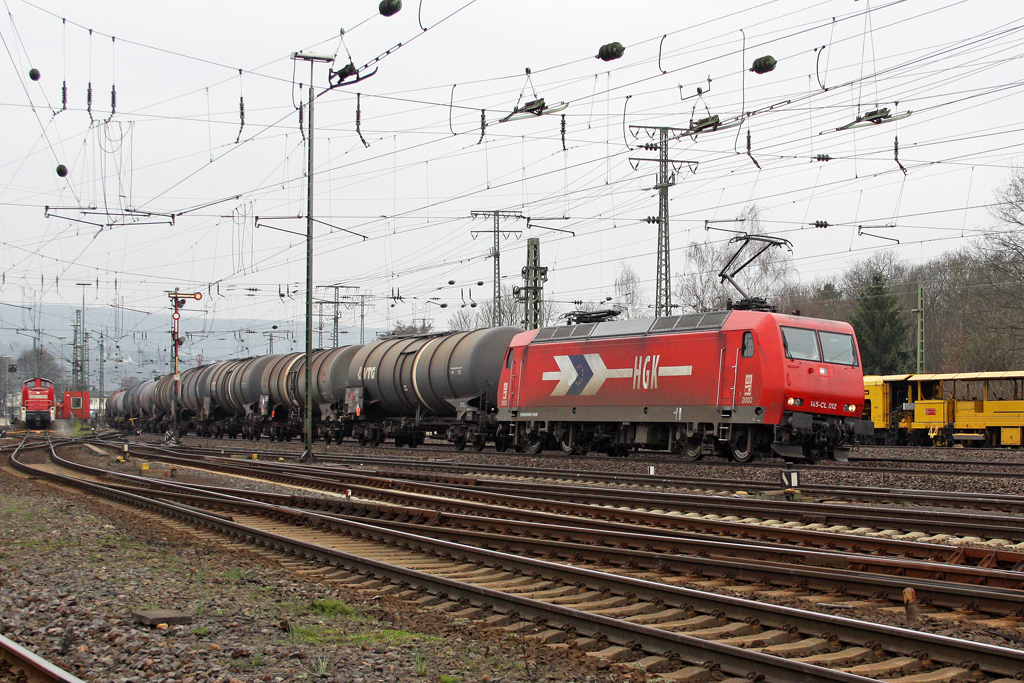 Die 145-CL 002 der HGK in Koblenz L�tzel am 18,03,11
