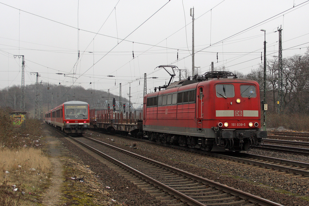 Die 151 039-5 in K�ln West am 29,02,12