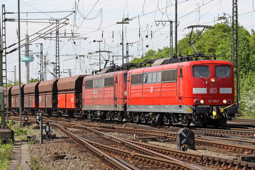 Die 151 168-2 in Gremberg am 05,05,10