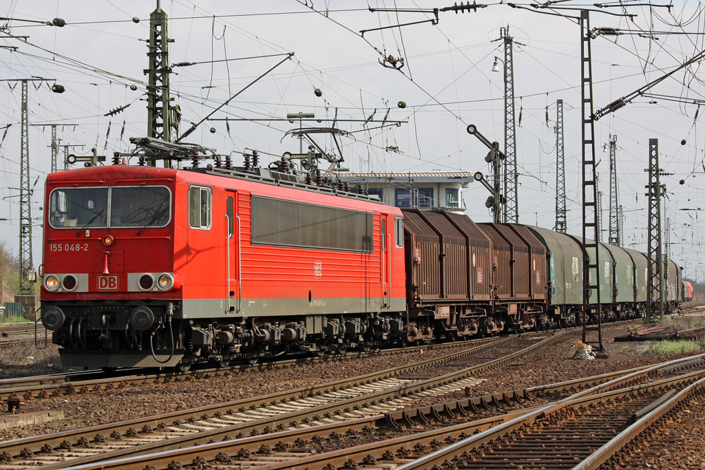 Die 155 048-2 in Gremberg am 09,04,10