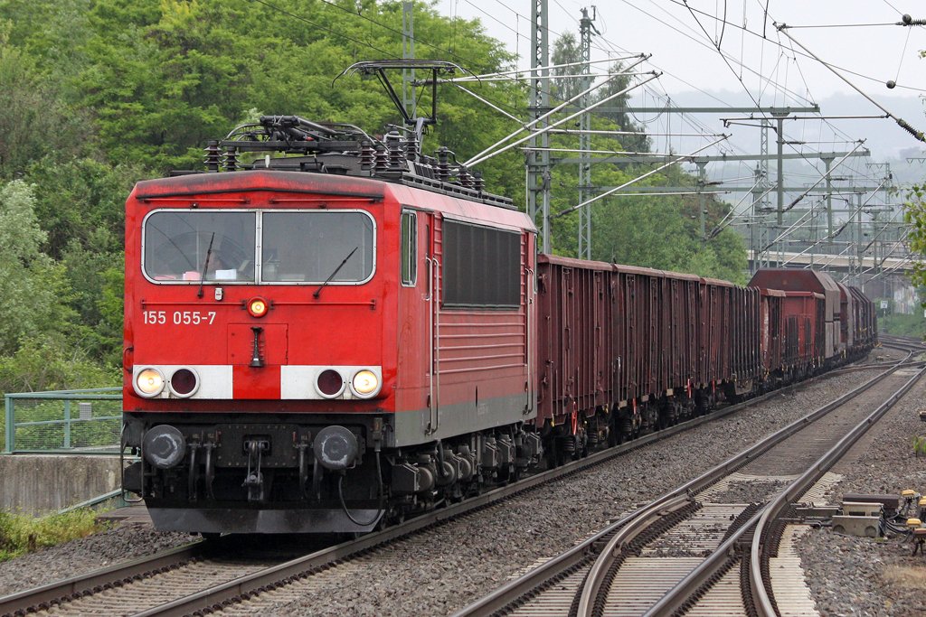 Die 155 055-7 in Wuppertal Vohwinkel am 31,05,10