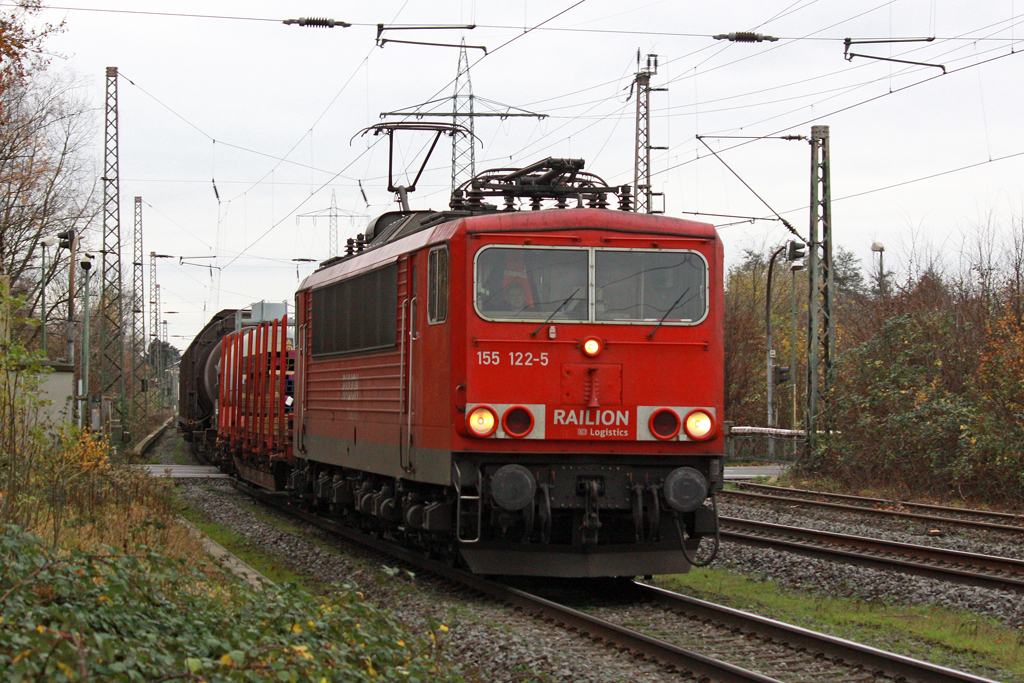 Die 155 122-5 in Ratingen Lintorf am 17,11,10