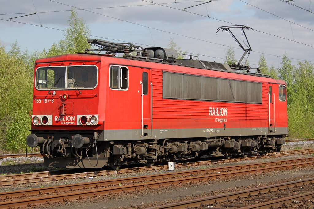 Die 155 187-8 in Koblenz L�tzel am 15,04,11