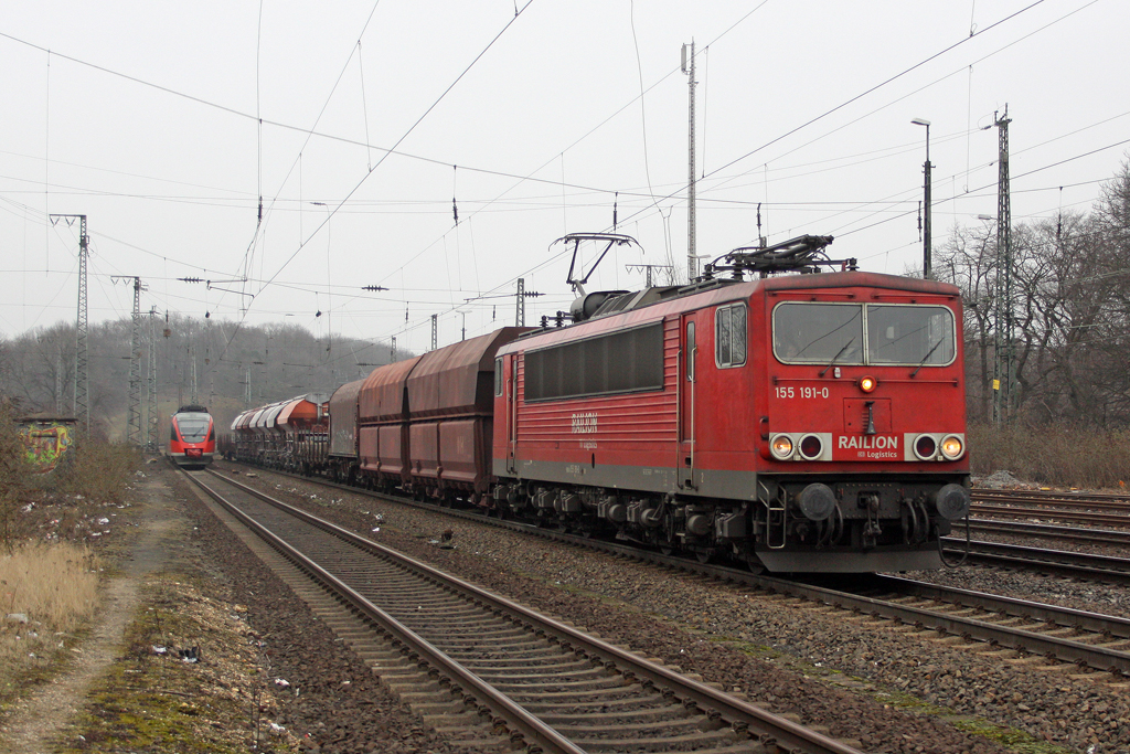 Die 155 191-0 in K�ln West am 29,02,12