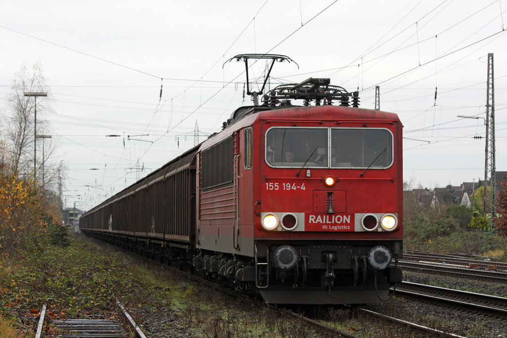 Die 155 194-4 in Ratingen Lintorf am 17,11,10