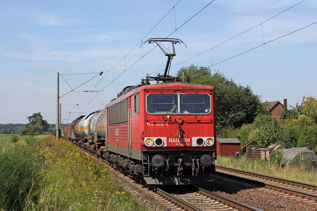 Die 155 202-5 in V�hrum am 20,08,11