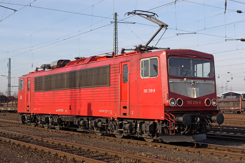 Die 155 219-9 in Koblenz L�tzel am 09,02,11
