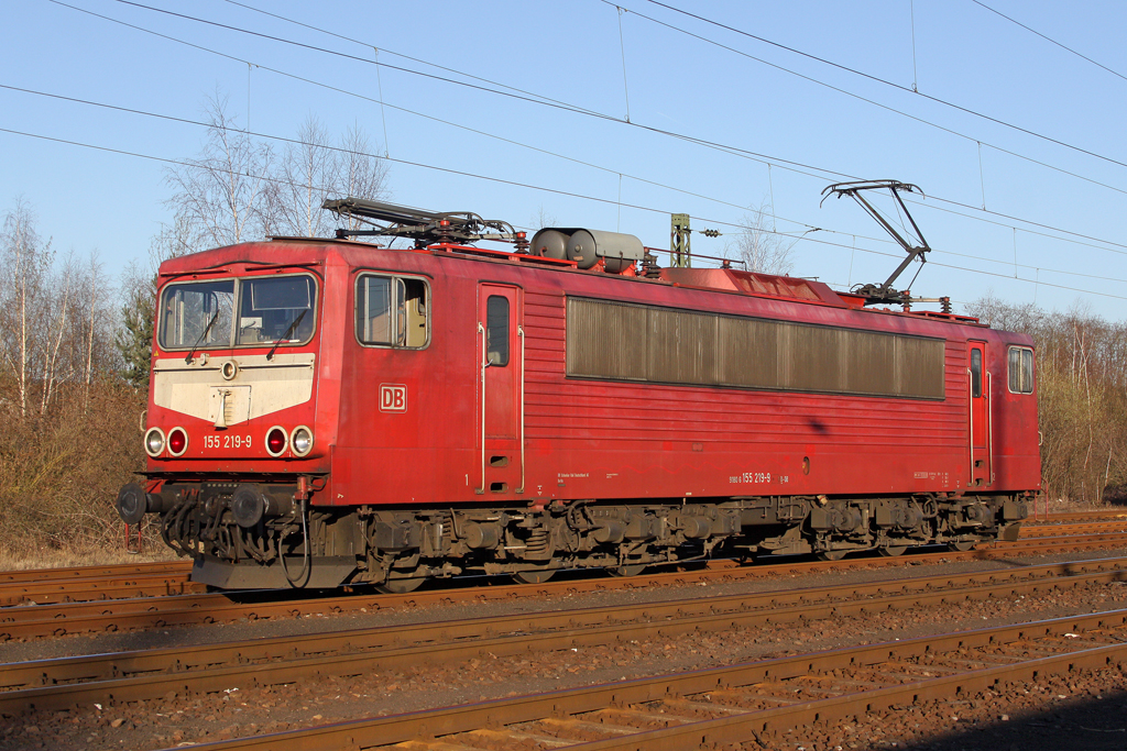 .Die 155 219-9 in Koblenz L�tzel am 25,03,12 