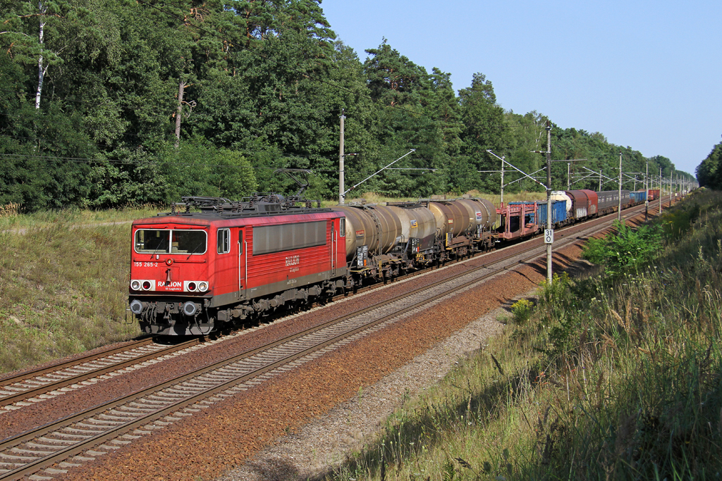 Die 155 265-2 in Fangschleuse am 19,08,12