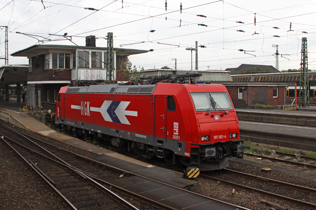 Die 185 582-4 der HGK in M�nster Hbf am 20,09,10