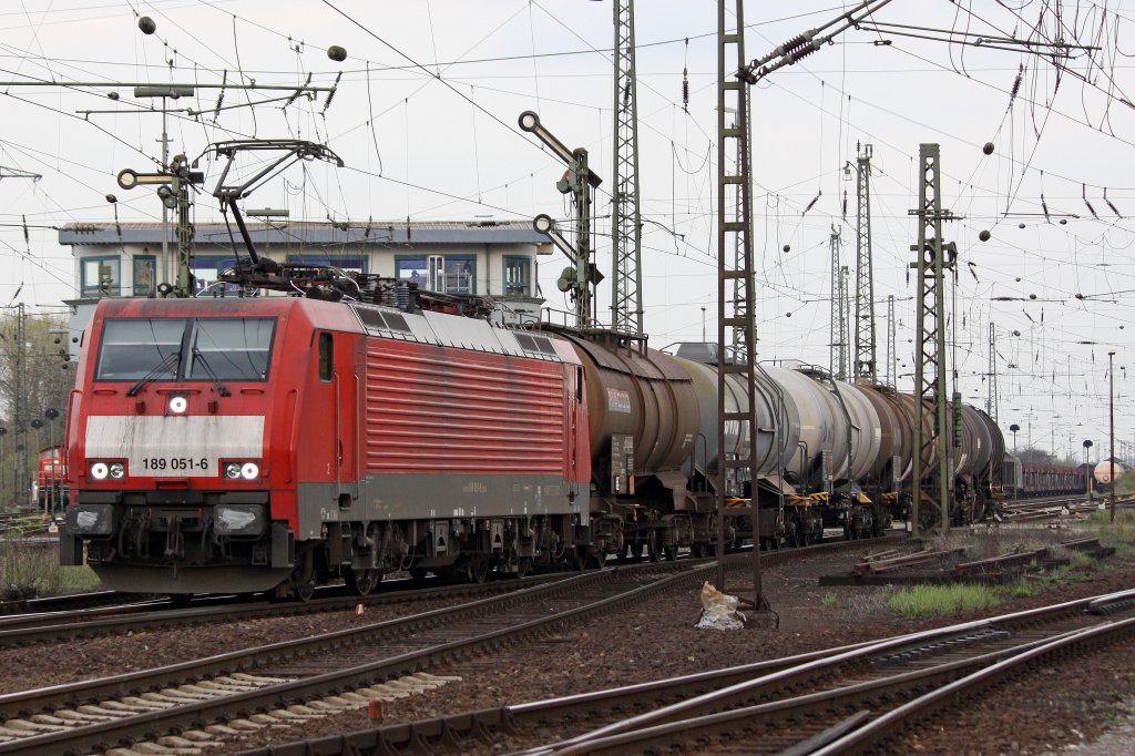 Die 189 051-6 in Gremberg am 09,04,10