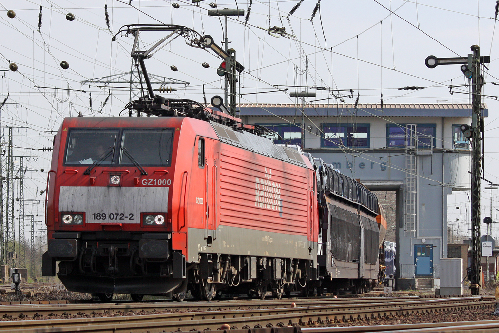 Die 189 072-2 (GZ 1000) in Gremberg am 07,04,10