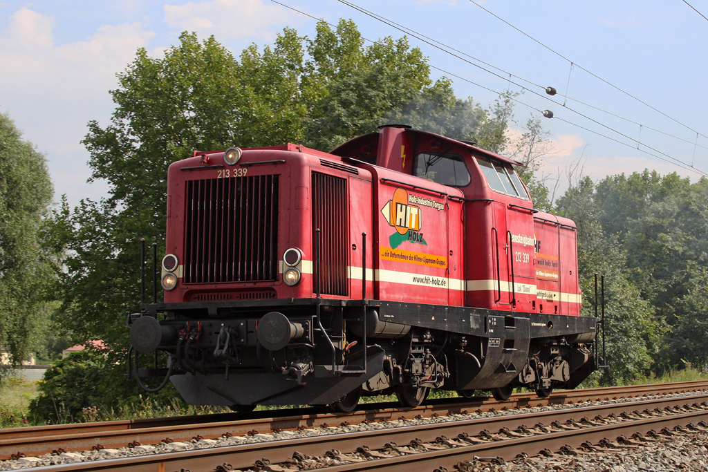 Die 213 339 in Schkopau am 18,08,11