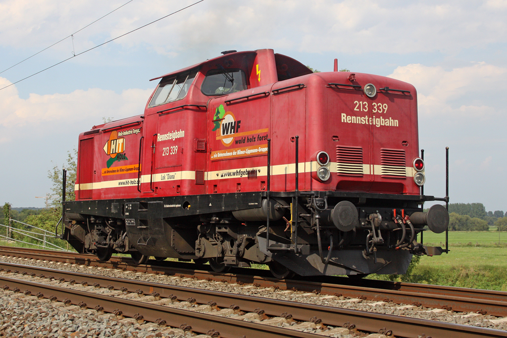 Die 213 339 in Schkopau am 18,08,11