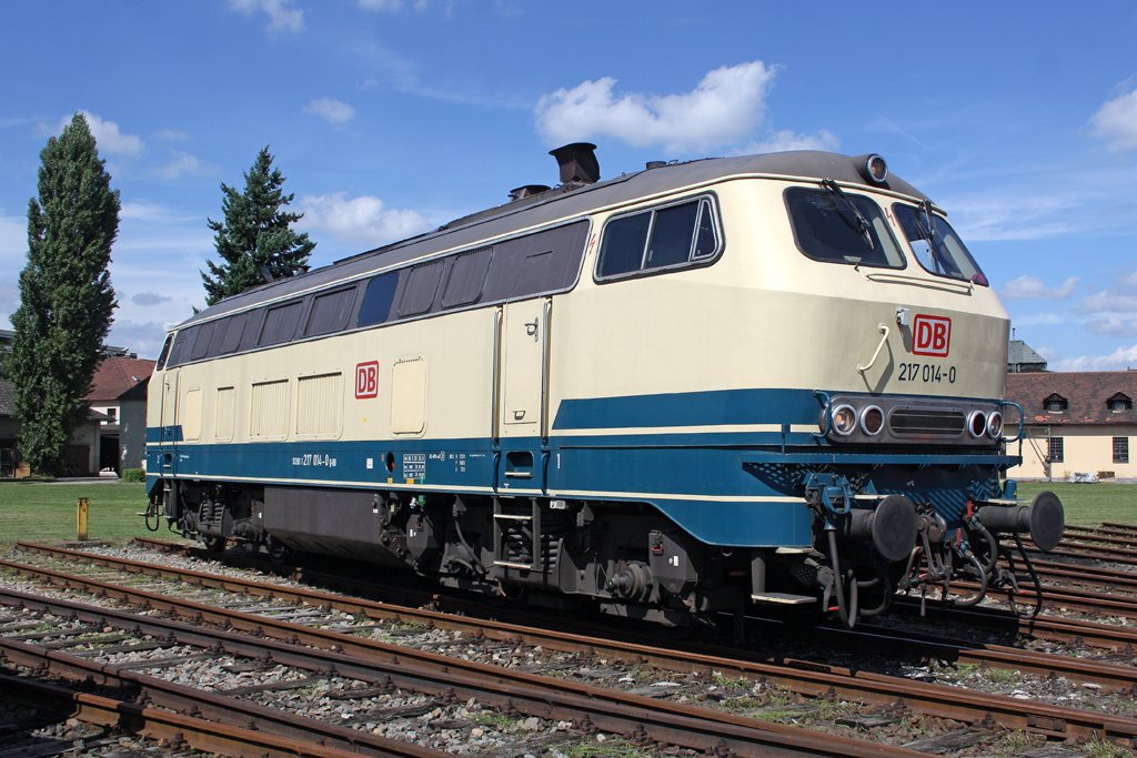 Die 217 014-0 im BW N�rnberg Gostenhof am 19,08,10