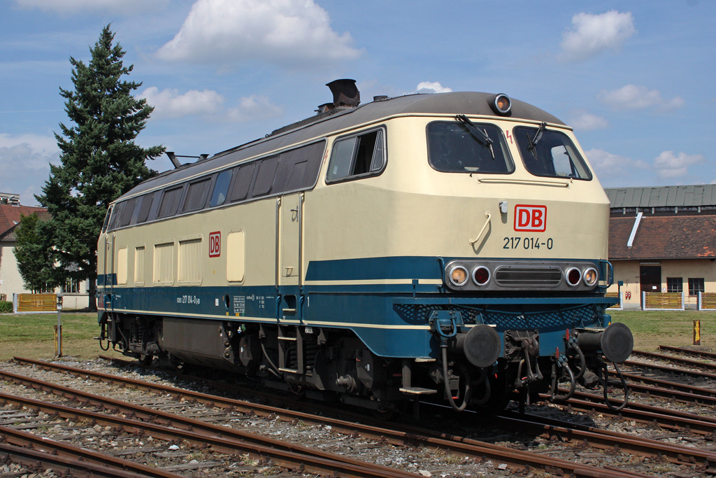 Die 217 014-0 im BW N�rnberg Gostenhof am 22,08,10