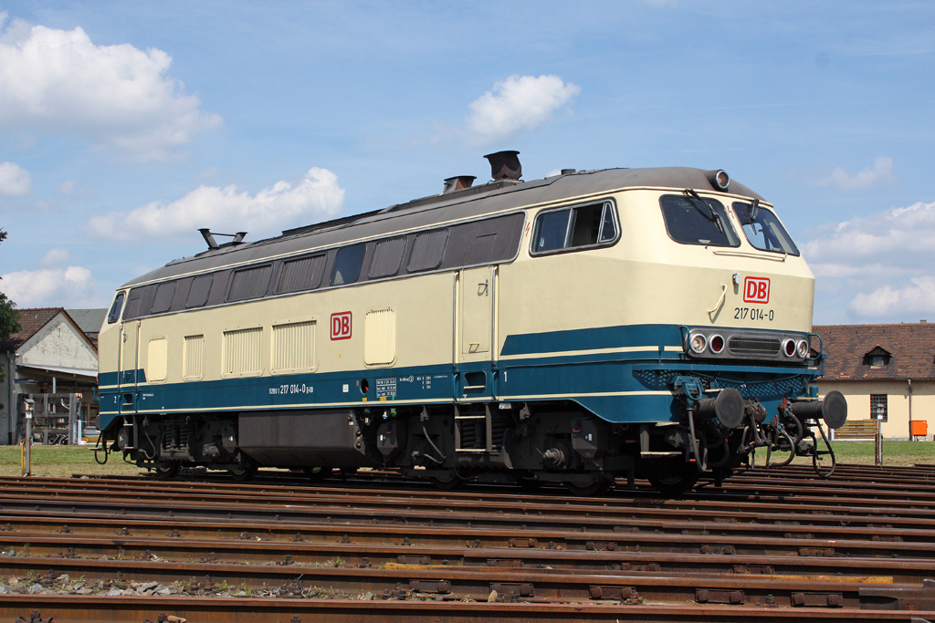Die 217 014-0 im BW N�rnberg Gostenhof am 22,08,10