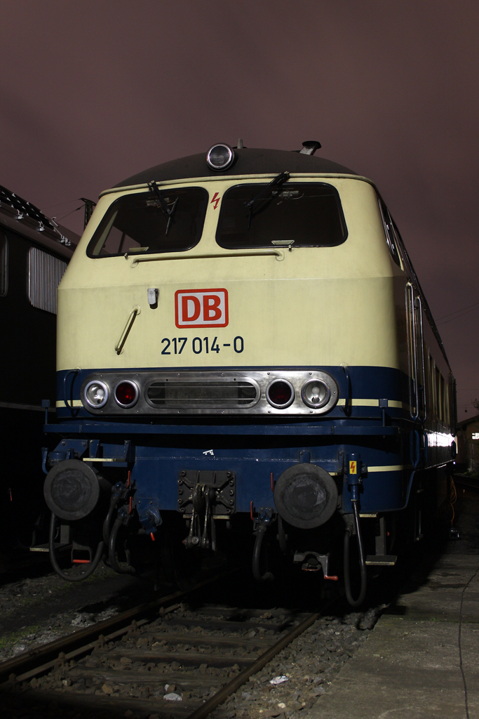 Die 217 014-0 im DB Museum Koblenz-L�tzel am 04,04,10