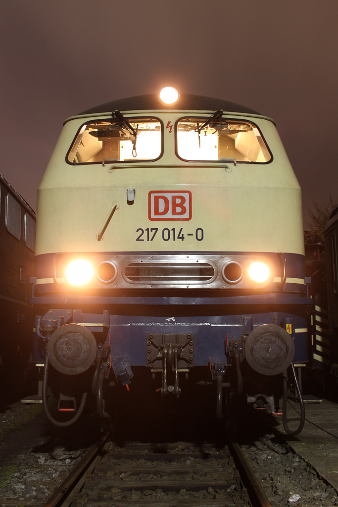 Die 217 014-0 im DB Museum Koblenz-L�tzel am 04,04,10