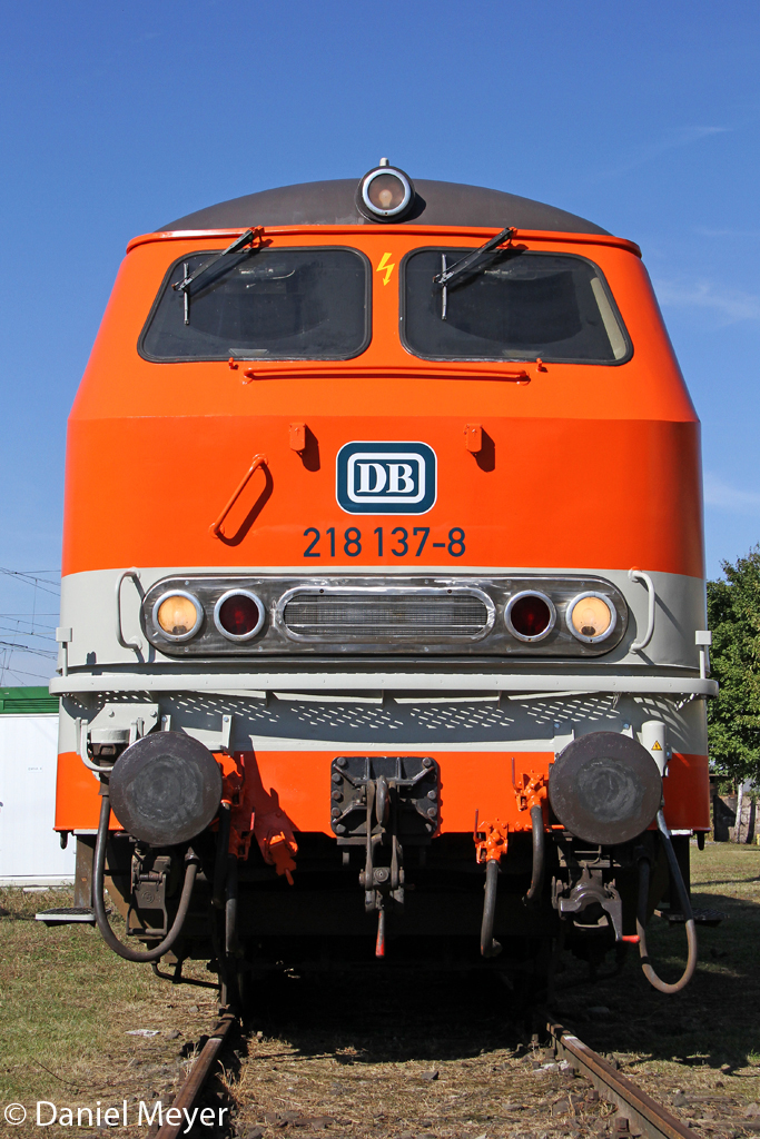Die 218 137-8 im DB Museum Koblenz L�tzel am 01,10,12