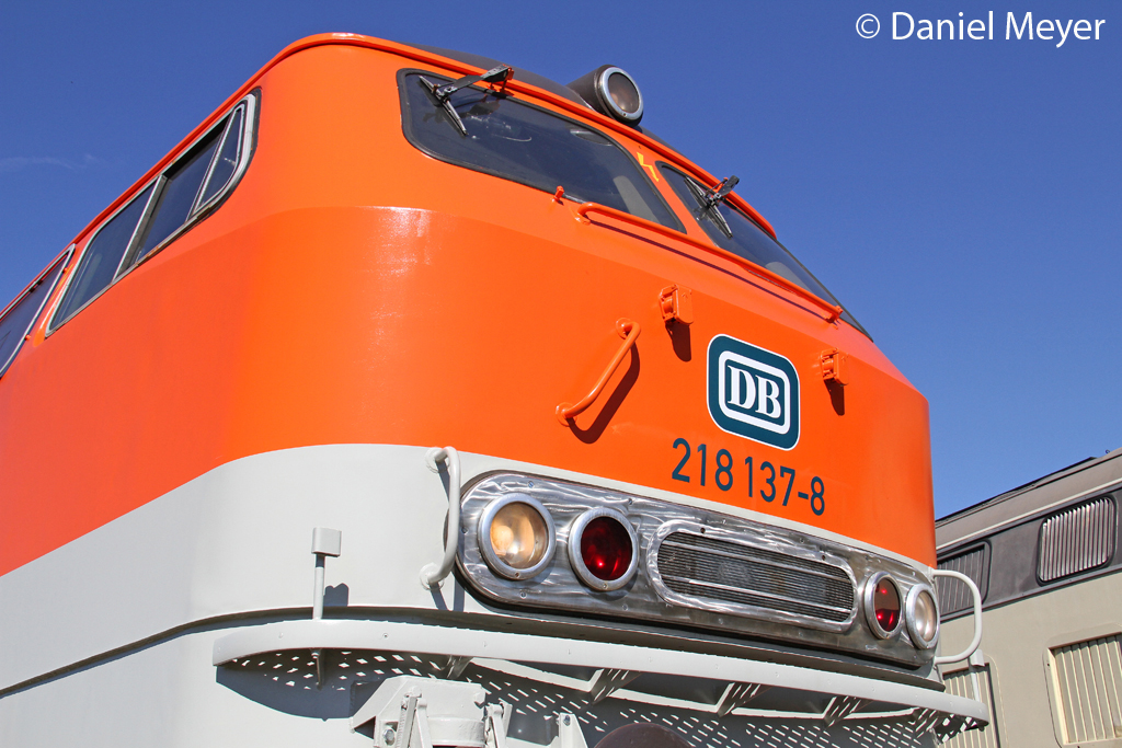 Die 218 137-8 im DB Museum Koblenz L�tzel am 01,10,12