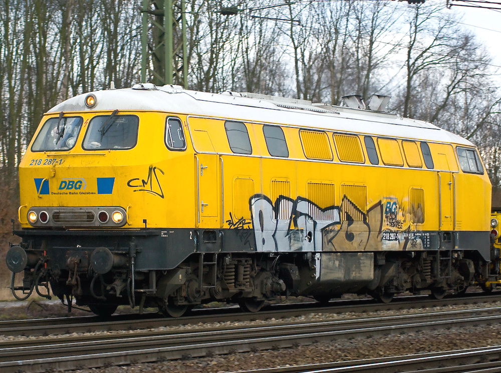 Die 218-287-1 der DBG in Gremberg