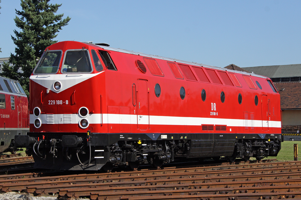 Die 229 188-8 im BW N�rnberg Gostenhof am 20,08,10