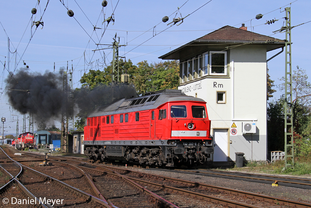 Die 232 280-8 bei dem Dieselfest im DB Museum Koblenz L�tzel am 30,09,12