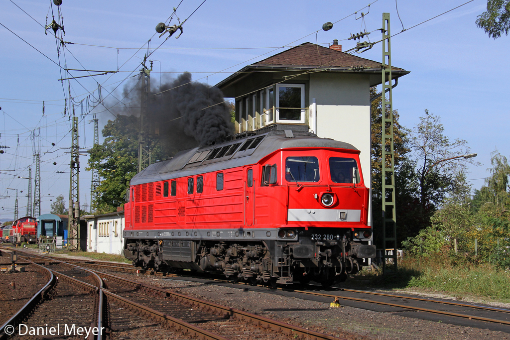 Die 232 280-8 bei dem Dieselfest im DB Museum Koblenz L�tzel am 30,09,12