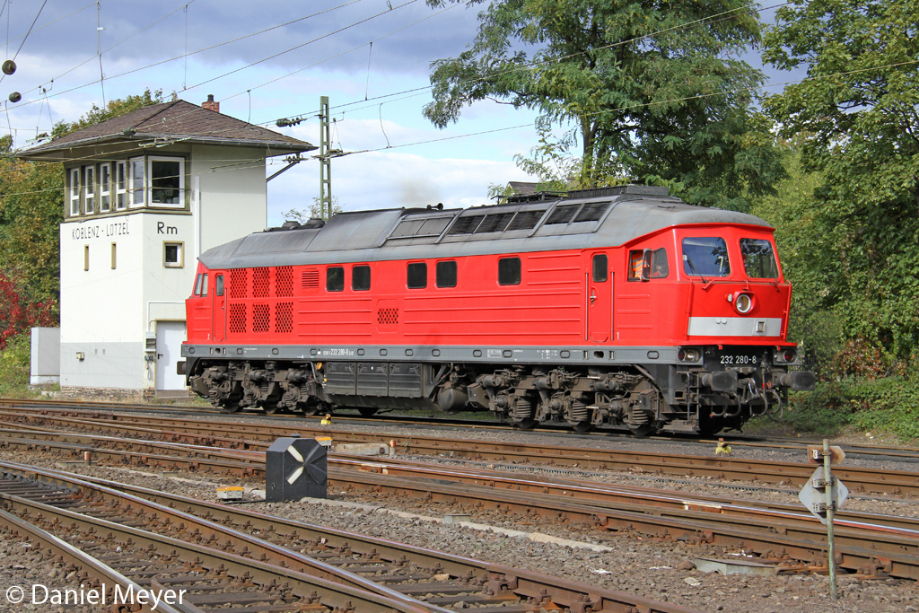 Die 232 280-8 bei der Lokparade im DB Museum Koblenz L�tzel am 29,09,12