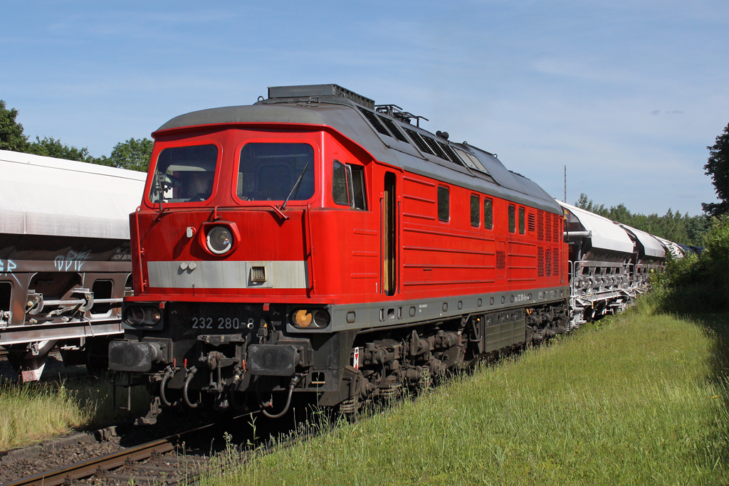 Die 232 280-8 in Dornap-Hahnenfurt am 16,06,10