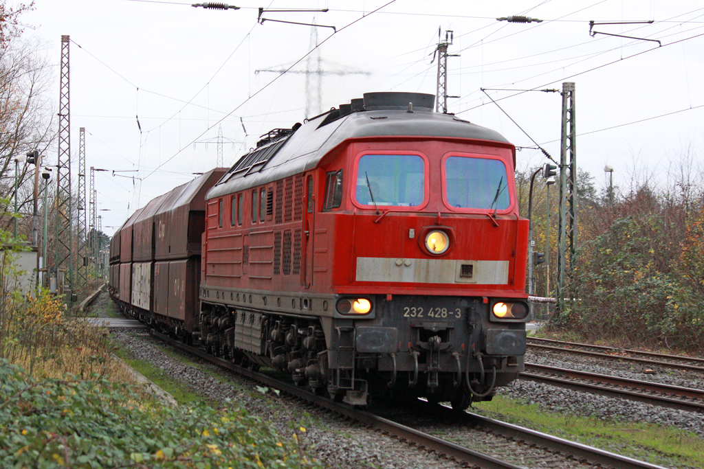 Die 232 428-3 in Ratingen Lintorf am 17,11,10