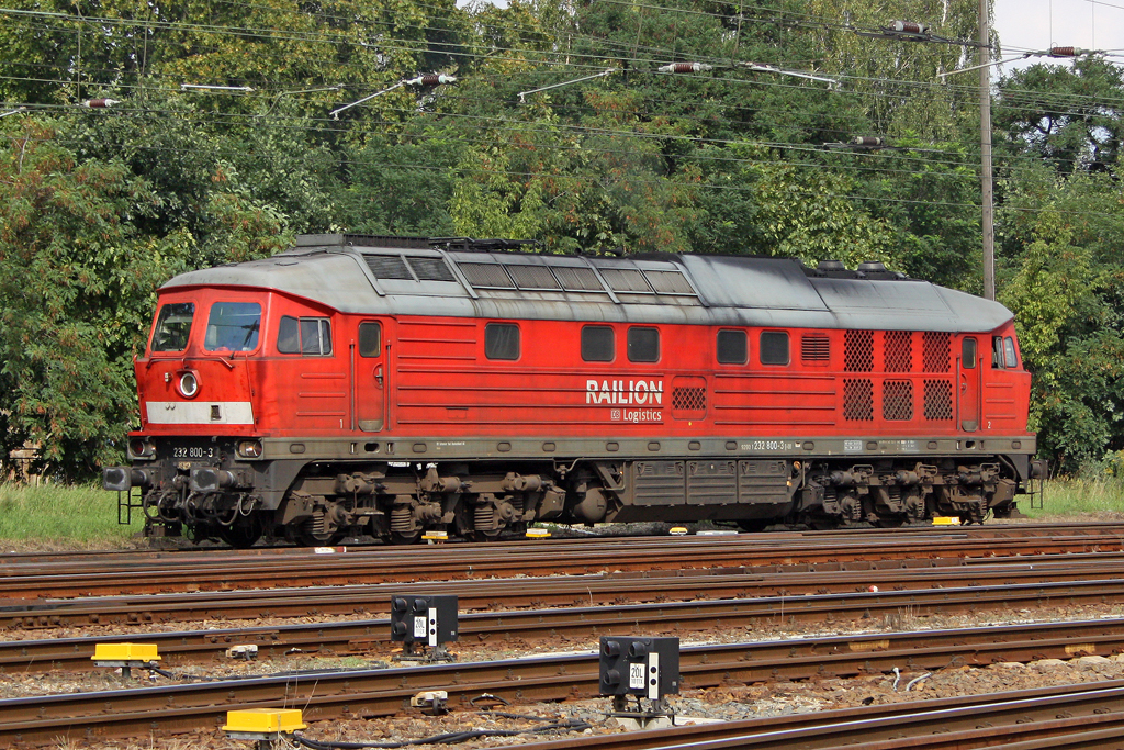 Die 232 800-3 in Cottbus Hbf am 17,08,11