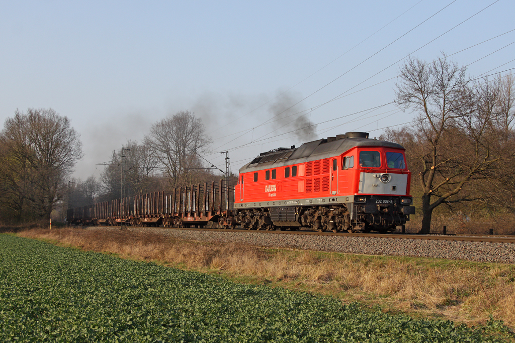 Die 232 906-8 in Ratingen Lintorf am 22,03,12