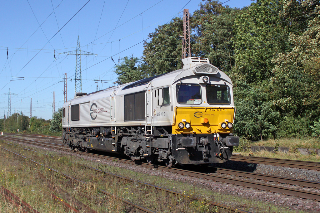 Die 247 011-0 in Ratingen Lintorf am 30,09,11