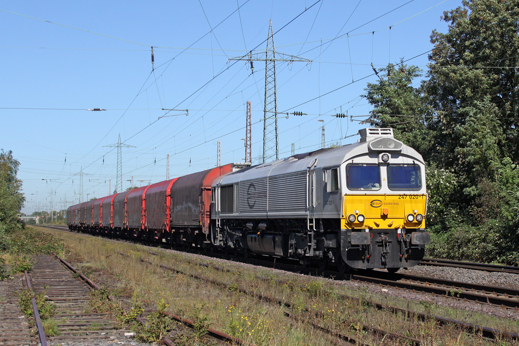 Die 247 020-1 in Ratingen Lintorf am 30,09,11