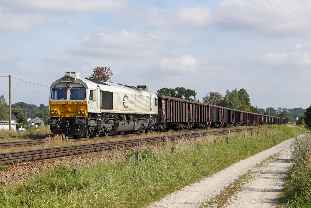 Die 247 048-2 in T�ssling am 01,08,11