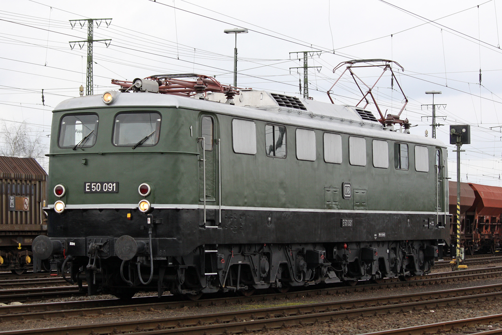 Die E50 091 bei der Lokparade in Koblenz-L�tzel am 03,04,10