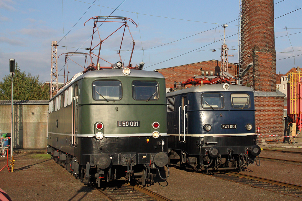 Die E50 091 und E41 001 beim BW Fest Osnabr�ck am 18,09,10