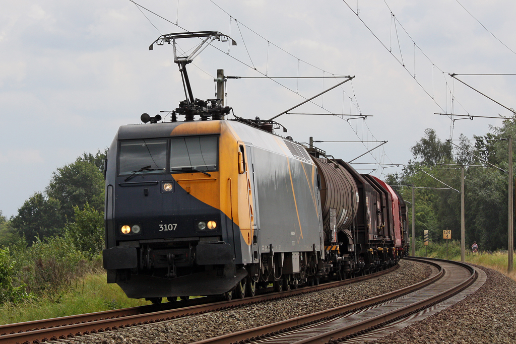 Die EG 3107 in Jagel am 05,08,11