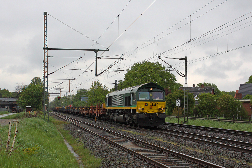 Die EGP Class 66 in Brokstedt am 15,05,12